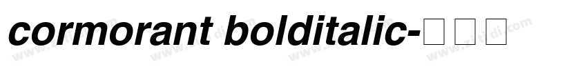 cormorant bolditalic字体转换
